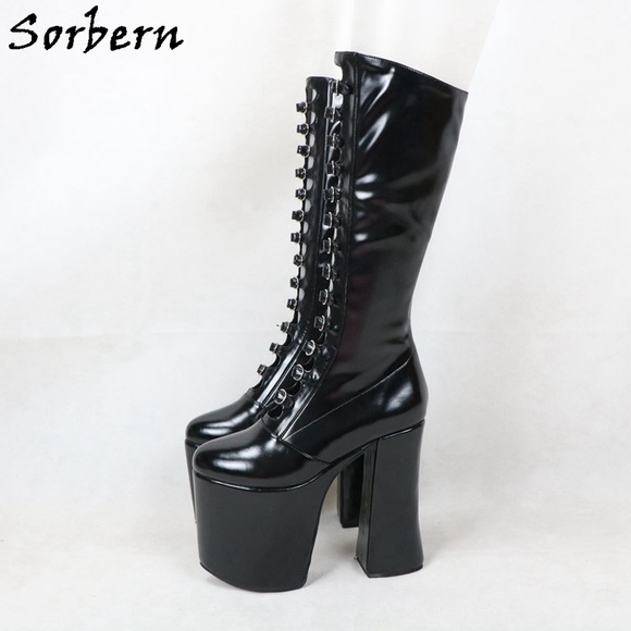 Sorbern Chunky High heel boots womens size 10 - Picture 2 of 9